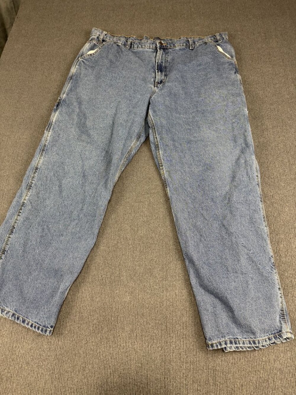 RK Brand Mens Carpenter Denim Jeans 46X32 Blue Vintage Style